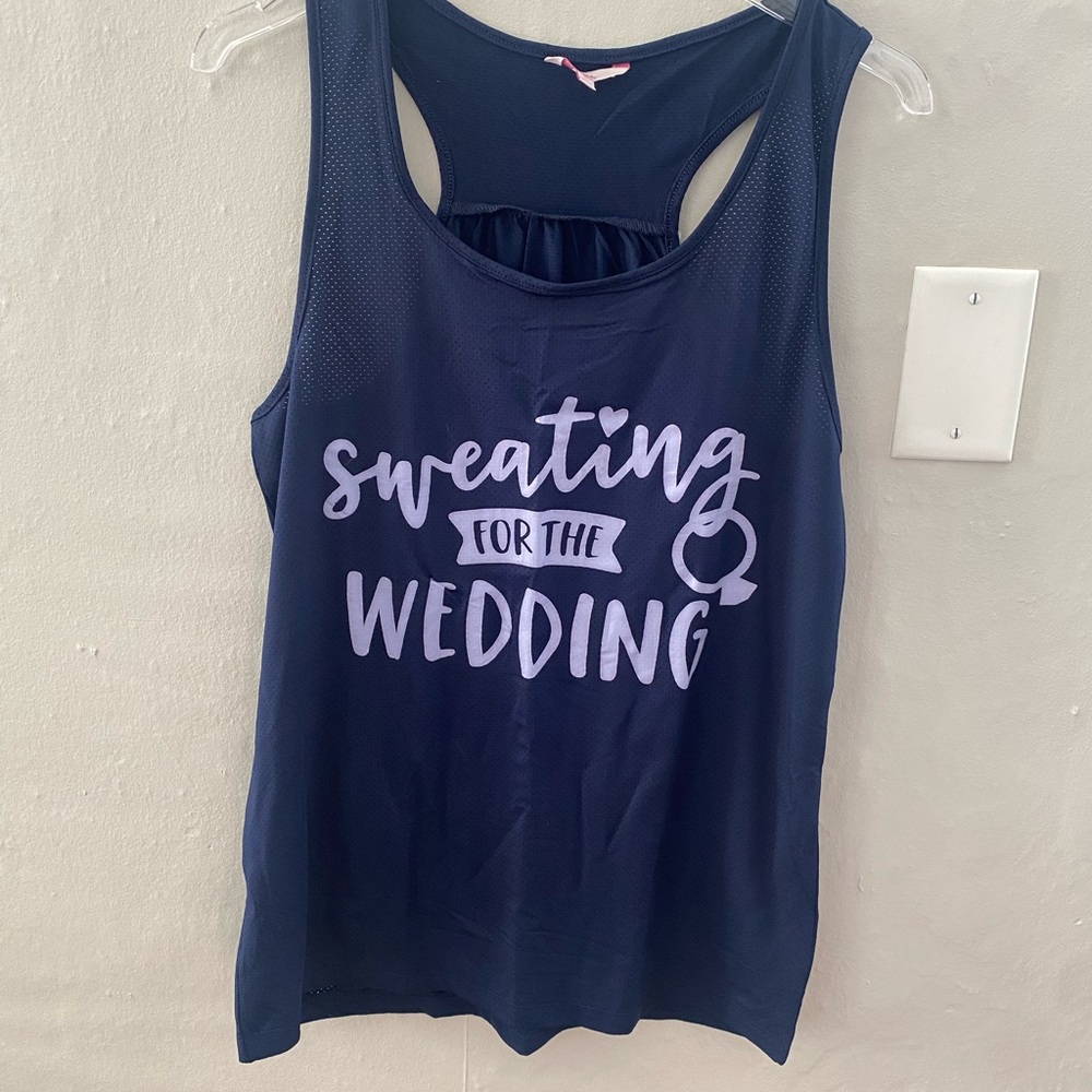 Sweating for the wedding workout top